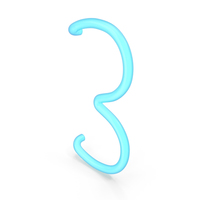 Neon Number 3 PNG & PSD Images