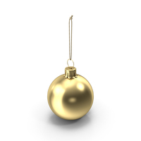 Christmas Ball Gold Glossy PNG & PSD Images