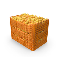 Apricots in Plastic Crates PNG & PSD Images