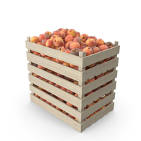 Peaches in Wooden Crates PNG & PSD Images