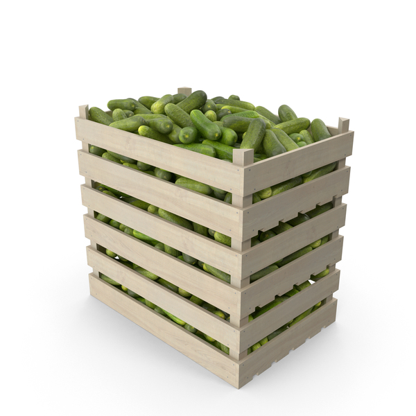 Crate of Gherkin Cucumbers PNG & PSD Images