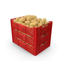 Plastic Crate of Potatoes PNG & PSD Images