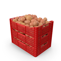 Plastic Crates of Red Potatoes PNG & PSD Images
