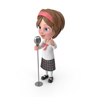 Cartoon Girl Meghan Singing PNG & PSD Images