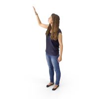 Casual Woman Reaching PNG & PSD Images