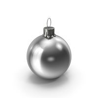 Christmas Ball Silver Glossy Big PNG & PSD Images