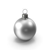 Christmas Ball Silver Matte Big PNG & PSD Images
