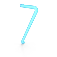 Neon Number 7 PNG & PSD Images