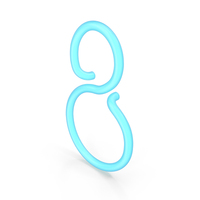 Neon Number 8 PNG & PSD Images