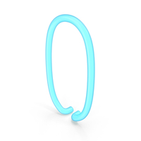 Neon Number 0 PNG & PSD Images