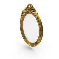 Oval Golden Baroque Picture Frame PNG & PSD Images