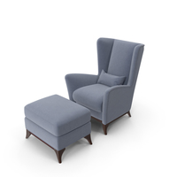 Bergamo High Wing Chair Set PNG & PSD Images
