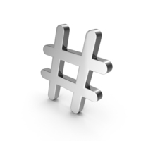 Hashtag Chrome PNG & PSD Images