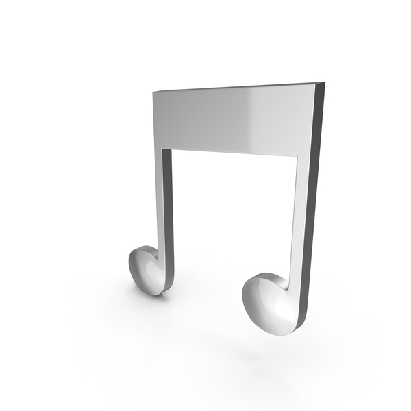 Chrome Musical Note PNG & PSD Images