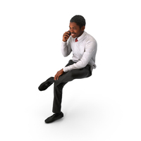 Spring Business Man Sitting on Phone PNG & PSD Images