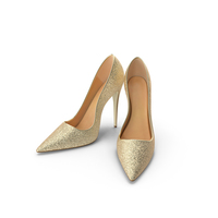 Women's Shoes Gold PNG & PSD Images