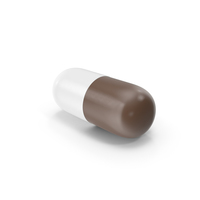 Pill Capsule Brown White PNG & PSD Images