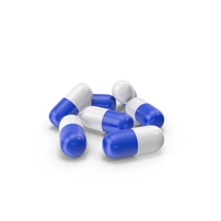 Pill Capsules Blue White PNG & PSD Images