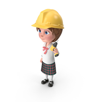 Cartoon Girl Meghan Worker PNG & PSD Images