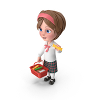 Cartoon Girl Meghan Shopping PNG & PSD Images
