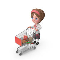 Cartoon Girl Meghan Shopping PNG & PSD Images