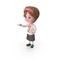 Cartoon Girl Meghan Painting PNG & PSD Images
