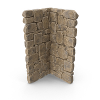 Modular Stone Wall Corner PNG & PSD Images