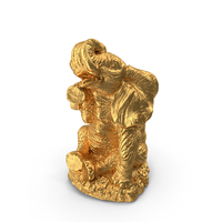 Elephant Statue Gold PNG & PSD Images
