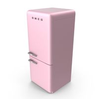 Refrigerator Smeg Pink PNG & PSD Images