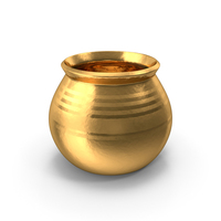 Gold Ceramic Pot With Whole Wheat PNG & PSD Images