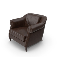 Brown Leather Lounge Club Wilson Chair PNG & PSD Images