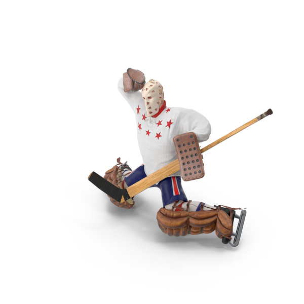 Ice Hockey Goalie Guarding Pose PNG & PSD Images