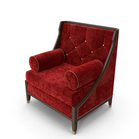 Red Velvet Armchair PNG & PSD Images