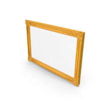 Orange Baroque Picture Frame PNG & PSD Images