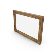 Wooden Oak Baroque Picture Frame PNG & PSD Images