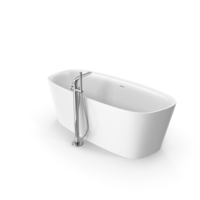 Ideal Standard Dea Flee standing Oval bath Bathtub & Floor Mixer PNG & PSD Images