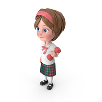 Cartoon Girl Meghan Lifting Dumbbell PNG & PSD Images