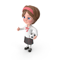 Cartoon Girl Meghan Playing Soccer PNG & PSD Images