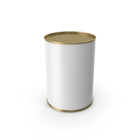 Gold Food Can With Label PNG & PSD Images