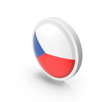 Czech Republic Flag Button PNG & PSD Images