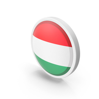 Hungary Flag Button PNG & PSD Images