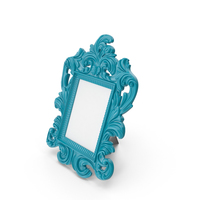 Baroque Photo Frame Blue-Green PNG & PSD Images