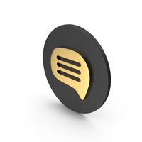 Gold Message Symbol PNG & PSD Images