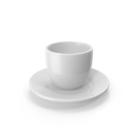 Cartoon Cup on Saucer PNG & PSD Images