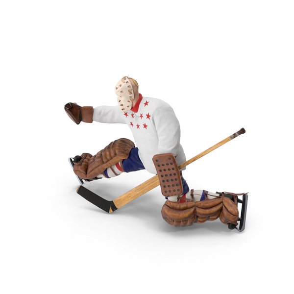 Ice Hockey Goalie Catching Pose PNG & PSD Images