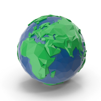 Low Poly Planet Earth PNG & PSD Images