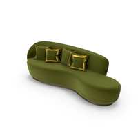 Curved Green Sofa PNG & PSD Images
