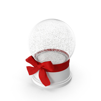 Snow Globe with Red Bow PNG & PSD Images