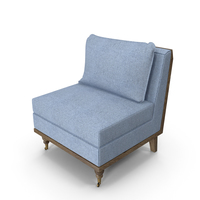 Strip Blue Armchair PNG & PSD Images