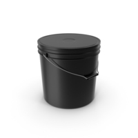 Black Plastic Bucket PNG & PSD Images